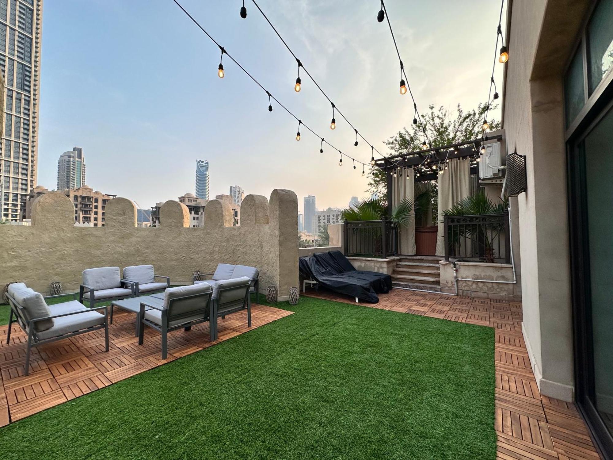Durrani Homes - Unique Garden Apt At Souk Al Bahar Besides Dubai Mall & Burjkhalifa With Private Jaccuzi Extérieur photo